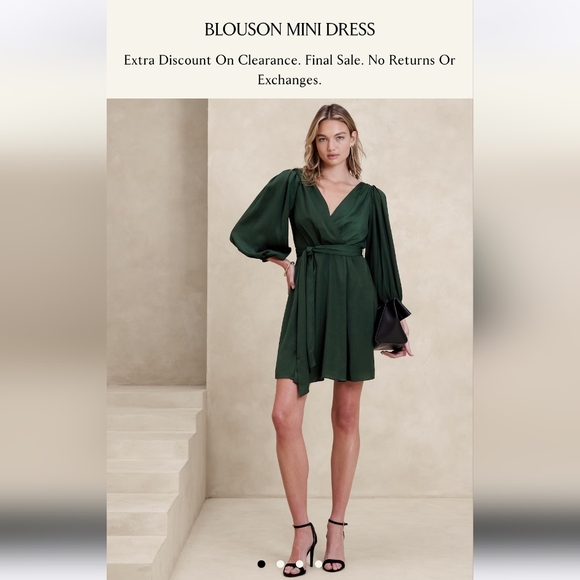 Banana Republic Factory Blouson Mini Dress 8 - Picture 1 of 2